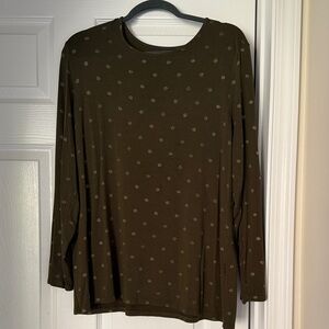 Chico's Dark Olive Patterned Tunic